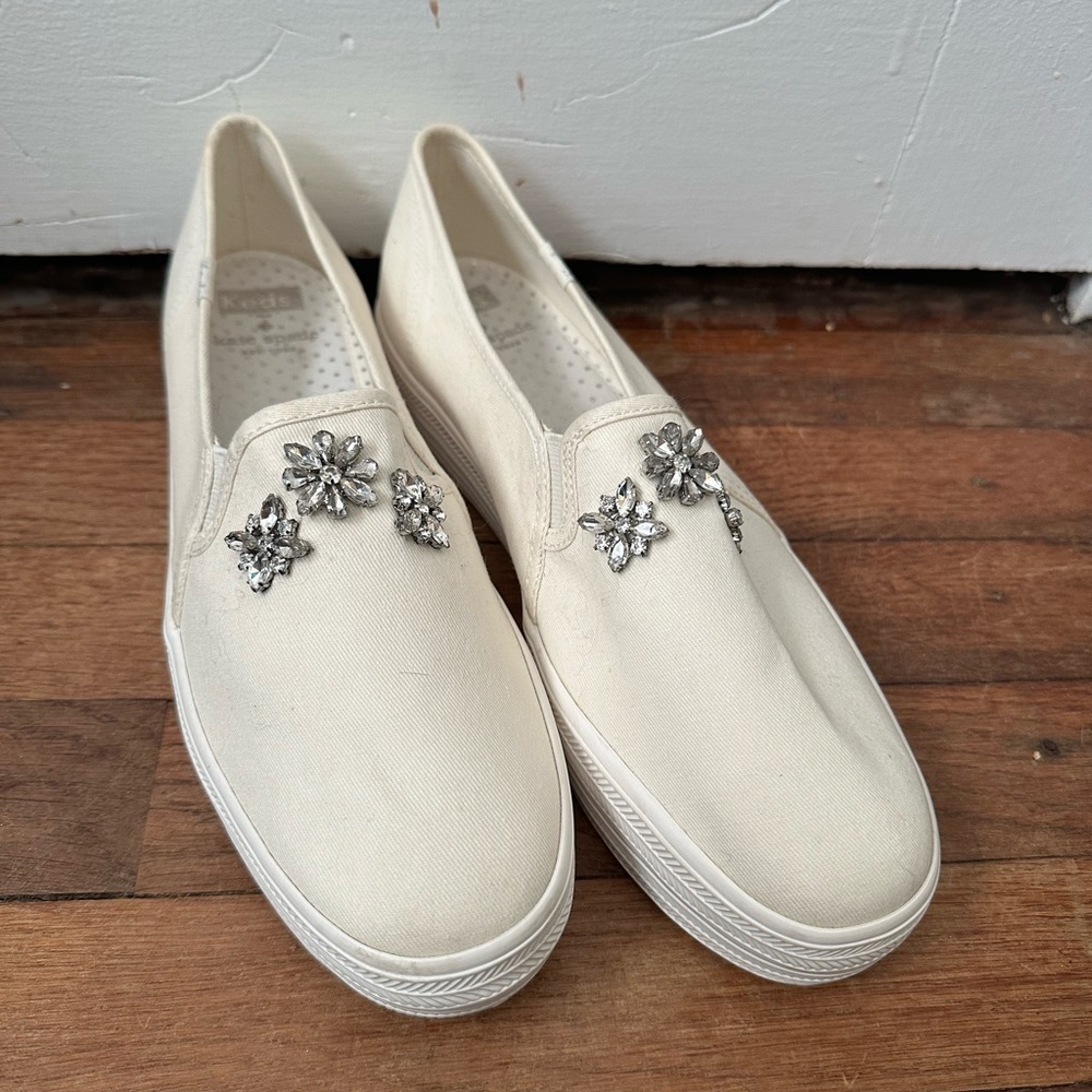 Kate Spade triple decker crystals wedding sneakers